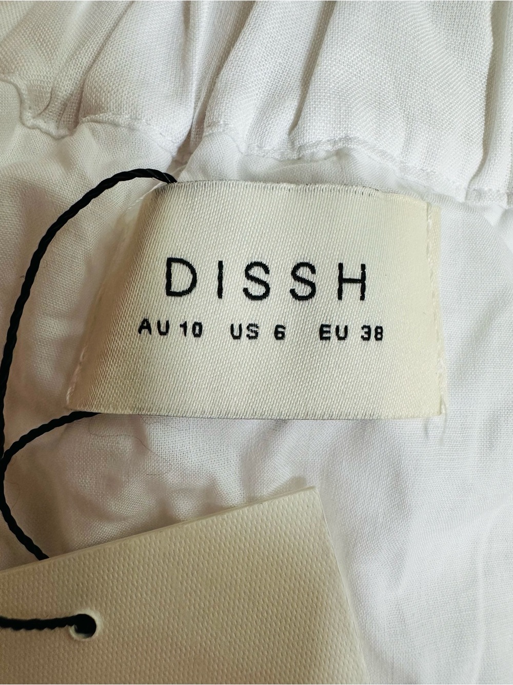 New DISSH Maria High Rise Balloon Hem White Linen Cotton Mini Skirt Boho - Picture 10 of 11